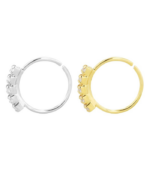 "Volle" offener Nasenring/ Nasenpiercing , 925/- Echt Silber, rhodiniert, 2 Varianten, VE-20 Stück – Bild 4