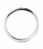 Akzent Damen-Partnerring aus Edelstahl, mit Similistein, silberfarbig – Bild 3