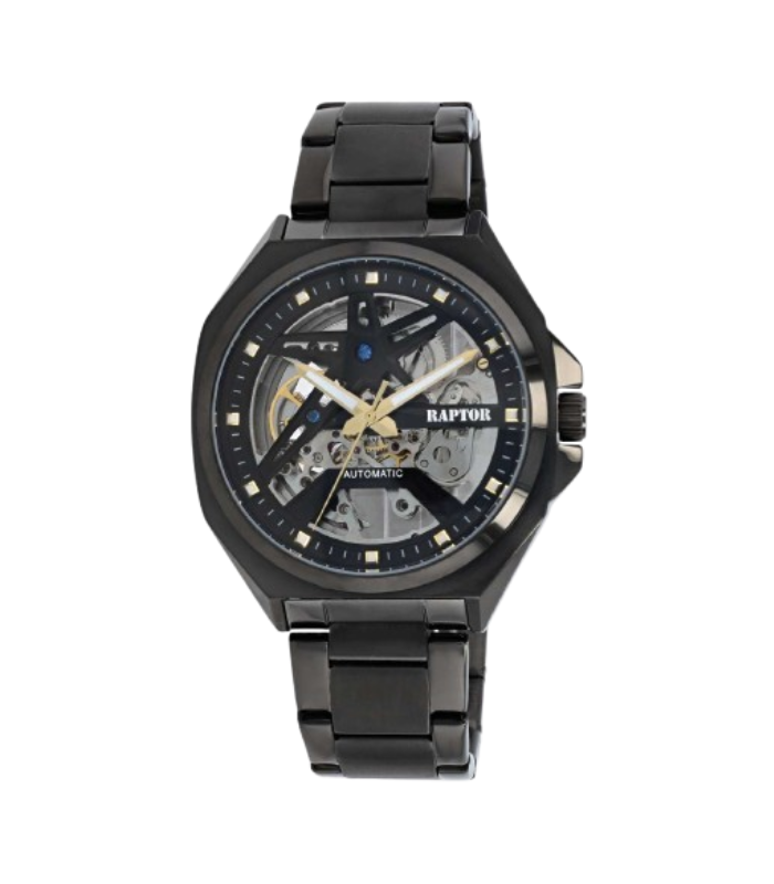 Montre automatique squelette pour homme « Arthur » RAPTOR, acier inoxydable, Ø 47 mm - 4