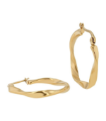 "Aelia" Akzent Creolen aus Edelstahl, goldfarben – Bild 2