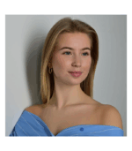 Demi-créoles / créoles en acier inoxydable « Troya », de couleur dorée – Image 3