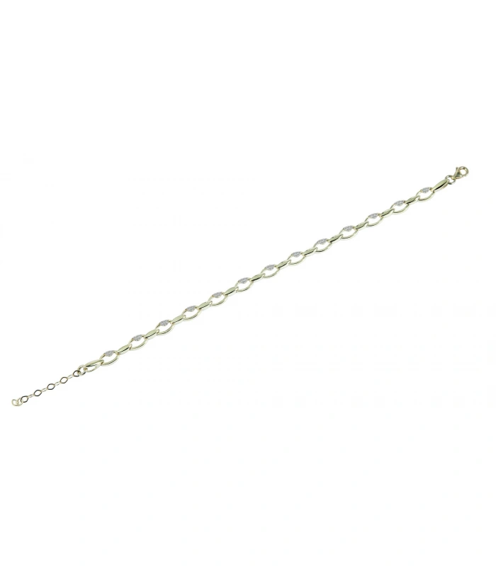 333/- Gold “Avelina” Armband mit Zirkoniabesatz, 8 Karat, Gelbgold