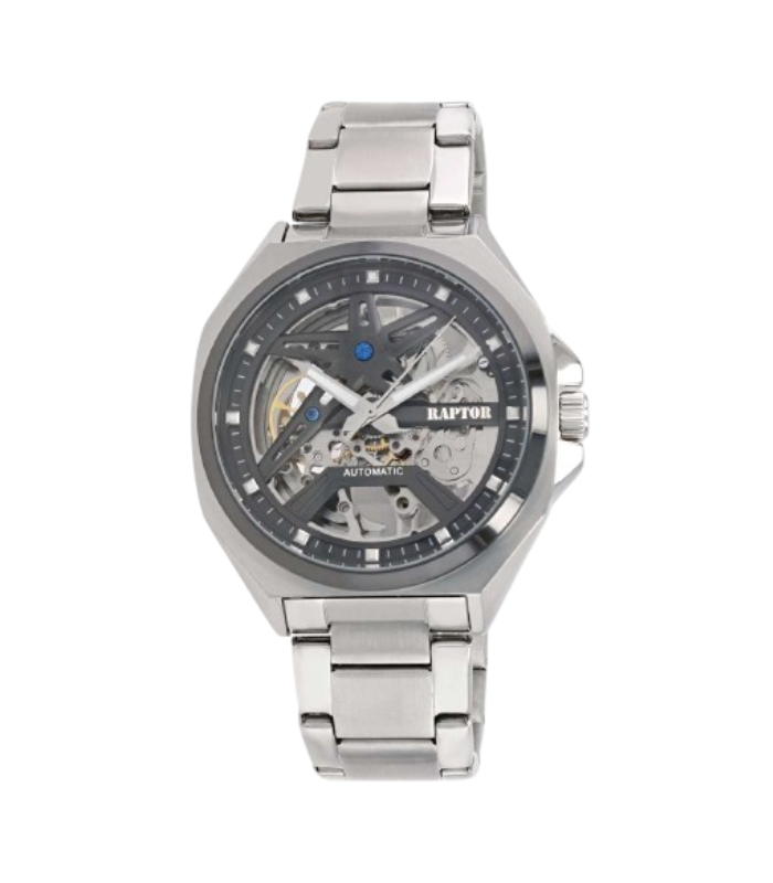 Montre automatique squelette pour homme « Arthur » RAPTOR, acier inoxydable, Ø 47 mm - 5