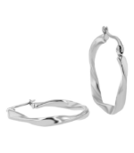 "Aelia" Akzent Creolen aus Edelstahl, goldfarben – Bild 6