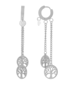 Créoles Akzent « Mica » avec trois pendentifs, en acier inoxydable, couleur or – Image 4