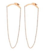 Akzent Edelstahl Ohrring, silberfarbig, Länge: 6,4 cm / Breite: 0,1 cm / Stärke: 0,1 cm – Bild 5