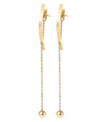 Akzent Edelstahl Ohrring, roségoldfarbig, Länge: 7,5 cm / Breite: 3 cm / Stärke: 0,2 cm – Bild 3