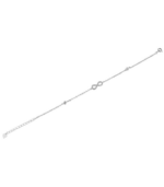 "Dalal" 925/rh Echt Silber Armband 17 + 3 cm, Infinity, Zirkoniabesatz, silberfarben rhodiniert – Bild 2