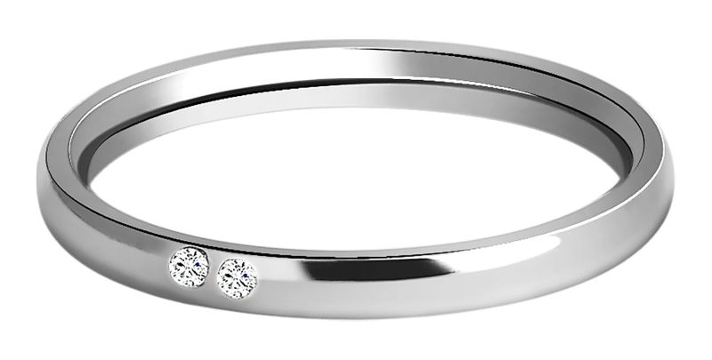 Edelstahl Damenring mit Zirkonia Steinchen, silberfarbig - Akzent, Größe 60