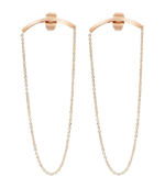 Akzent Edelstahl Ohrring, silberfarbig, Länge: 6,4 cm / Breite: 0,1 cm / Stärke: 0,1 cm – Bild 6