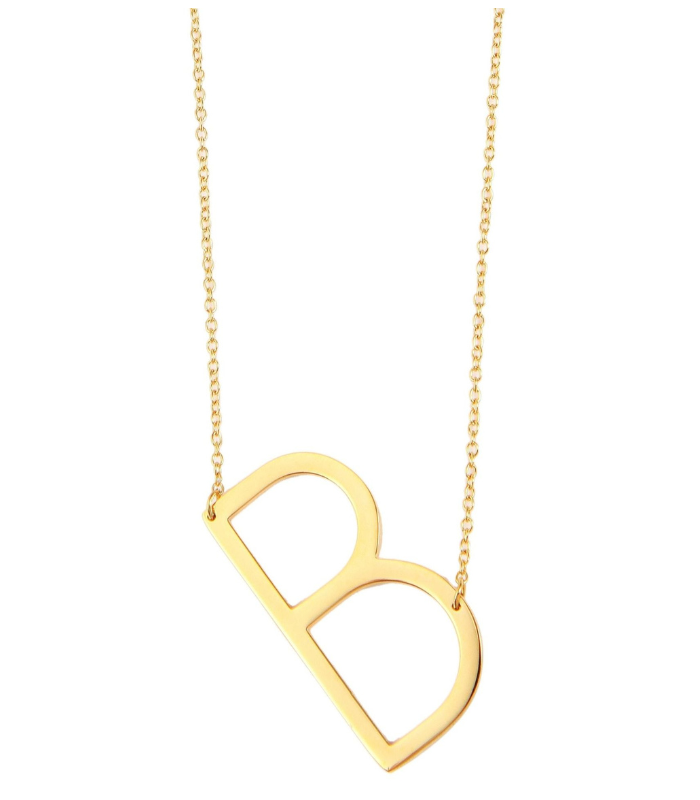 Chaîne à maillons « Anker » Akzent en acier inoxydable, couleur or, avec pendentif lettre, longueur 43+5 cm - 2