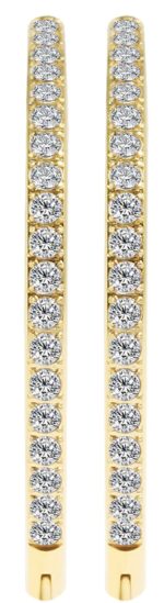 "Maurila" Medium Creole Ø 30 mm, Edelstahl, Similibesatz – Bild 2