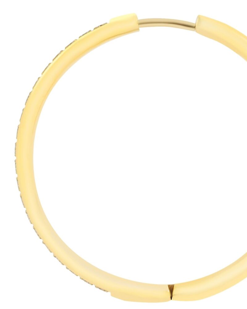 "Maurila" Medium Creole Ø 30 mm, Edelstahl, Similibesatz