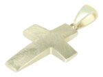 Gold Anhänger Kreuz Andra aus 333er Gelbgold mit Eismatt Oberfläche