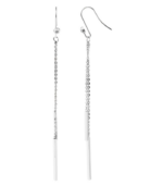 Akzent Edelstahl Ohrring mit Stein und Kette, Lang, roségoldfarbig, Länge: 12 cm / Breite: 0,2 cm / Stärke: 0,2 cm – Bild 4