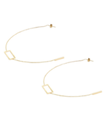 Boucle d’oreille Akzent en acier inoxydable, couleur argent, longueur : 25 cm / largeur : 0,2 cm / épaisseur : 0,2 cm – Image 4