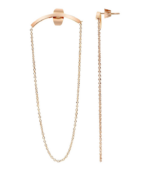 Akzent Edelstahl Ohrring, silberfarbig, Länge: 6,4 cm / Breite: 0,1 cm / Stärke: 0,1 cm – Bild 7