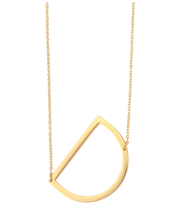 Chaîne à maillons « Anker » Akzent en acier inoxydable, couleur or, avec pendentif lettre, longueur 43+5 cm - 4