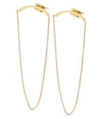 Akzent Edelstahl Ohrring, silberfarbig, Länge: 6,4 cm / Breite: 0,1 cm / Stärke: 0,1 cm – Bild 4