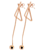 Boucle d’oreille Akzent en acier inoxydable, couleur or, longueur : 8,8 cm / largeur : 1,6 cm / épaisseur : 0,2 cm – Image 4