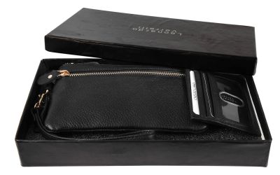 Leonardo Verrelli Geschenkset mit kleiner Handtasche und Kartenmäppchen