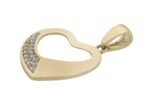 Gold Anhänger Herz Avelina aus 333er Gelbgold mit Zirkonia Steinen