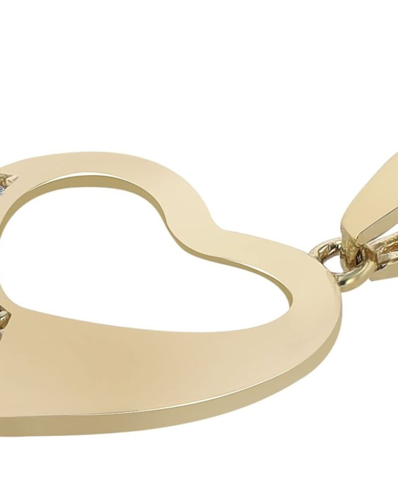 Gold Anhänger Herz Avelina aus 333er Gelbgold mit Zirkonia Steinen