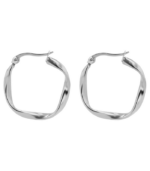 "Aelia" Akzent Creolen aus Edelstahl, goldfarben – Bild 7