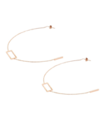 Boucle d’oreille Akzent en acier inoxydable, couleur argent, longueur : 25 cm / largeur : 0,2 cm / épaisseur : 0,2 cm – Image 6