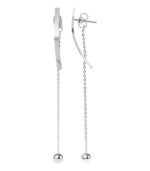 Akzent Edelstahl Ohrring, roségoldfarbig, Länge: 7,5 cm / Breite: 3 cm / Stärke: 0,2 cm – Bild 6