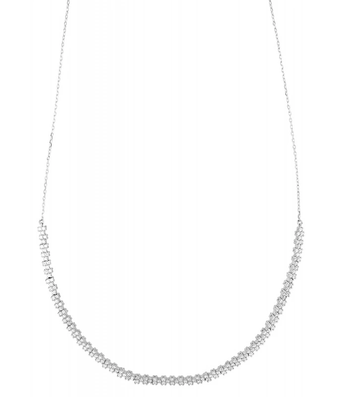 925/- Echt Silber Kette (42+3cm) 925/rhodiniert
