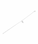 "Fiony" 925/- Echt Silber Armband, rhodiniert, Kreuzanhänger mit Zirkonia – Bild 2