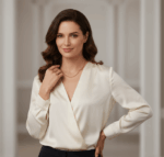 Goldene Erbskette aus Edelstahl 60 cm lang am Hals