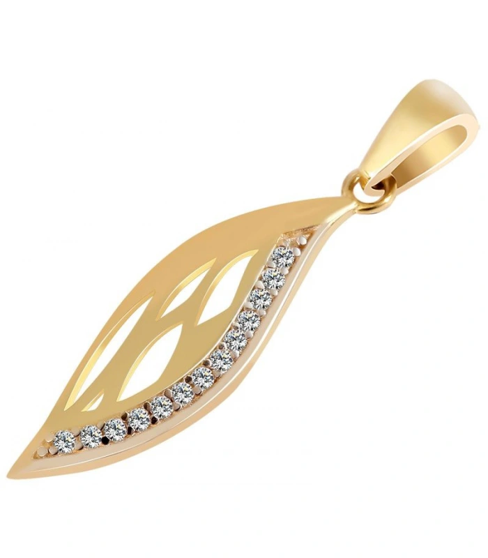 Pendentif en or 333/- "Aurelie" sans chaîne avec incrustation de zircon, 8 carats, or jaune