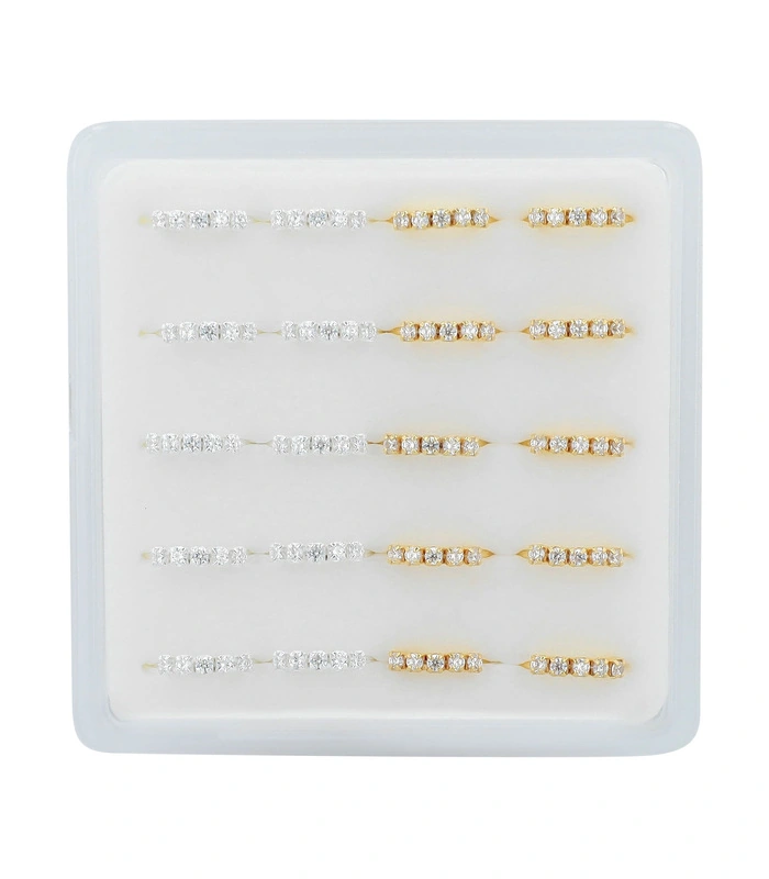 Anneau nasal ouvert “Volle”, piercing nasal, argent véritable 925/-, rhodié, 2 variantes, UE–20 pièces