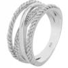 Bague pour femme en argent véritable 925/- « Ambre », rhodiée et ornée