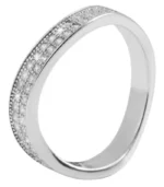 925 Echt Silber Ring, Zirkoniabesatz, 925/rhodiniert – Bild 2