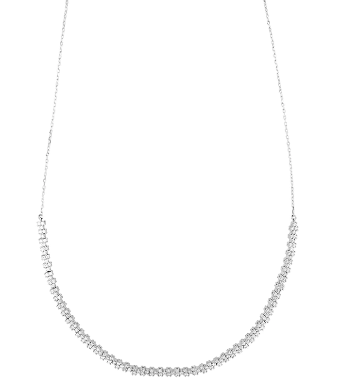 Collier en argent véritable 925/- (42 + 3 cm), 925/rhodié