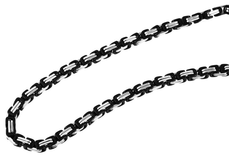 de3f9ae343eac976b7a1aac5adc49e0d71949aca_800x800 "Antanas", Königskette 6 mm, Edelstahl, bicolor (silberfarben/ schwarz), 60 cm