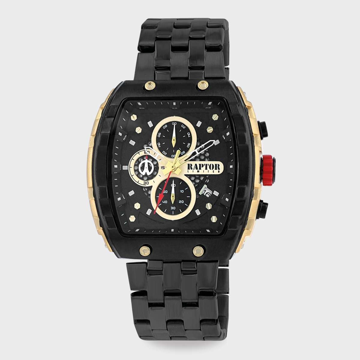 Raptor Limited Herrenuhr "Louis" mit Edelstahlarmband, Chronograph