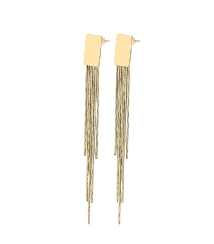 Akzent Ohrstecker “Lane” mit Anhänger, Edelstahl, goldfarben