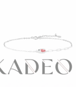 Silberarmband Marienkäfer Belli aus 925 Silber mit roter Emaille und Zirkonia