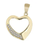 Gold Anhänger Herz Avelina aus 333er Gelbgold mit Zirkonia Steinen