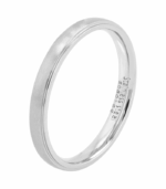 Schlichter Herrenring Edelstahl mattiert 3mm breit am Finger