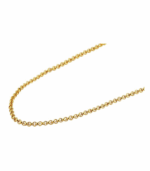 Goldene Erbskette aus Edelstahl 60 cm lang am Hals