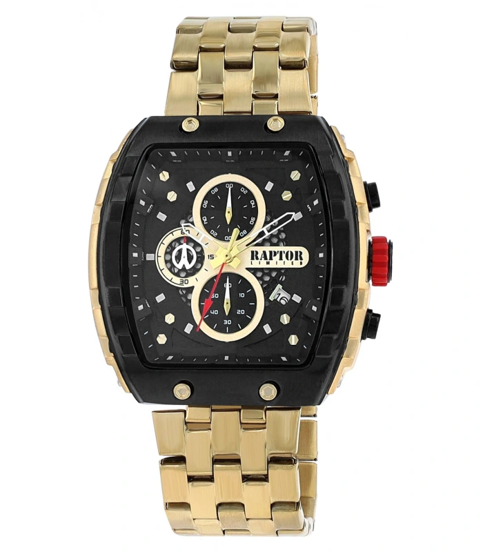 Raptor Limited Herrenuhr “Louis” mit Edelstahlarmband, Chronograph